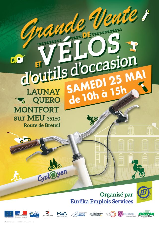 Grande vente de vélos et d’outils d’occasion SAMEDI 25 MAI 2019